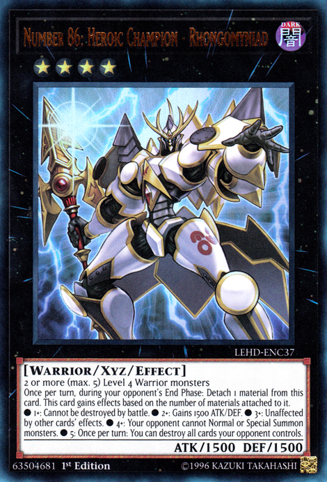 Number 86: Heroic Champion - Rhongomyniad [LEHD-ENC37] Ultra Rare | Game Master's Emporium (The New GME)