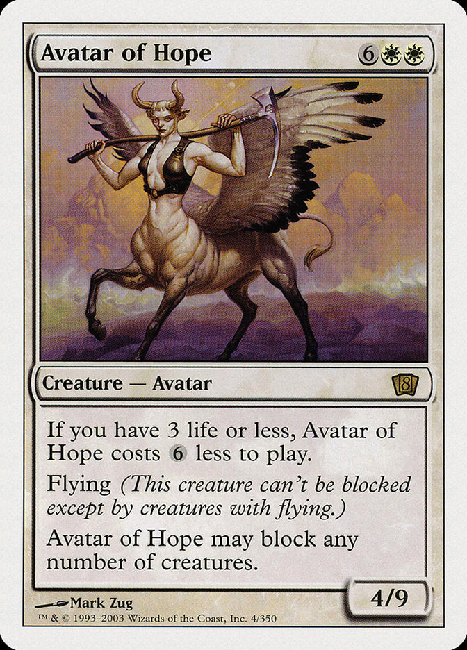Avatar of Hope [Eighth Edition] | Game Master's Emporium (The New GME)