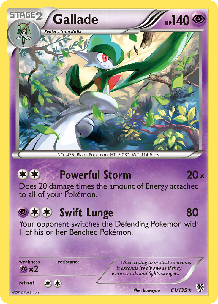 Gallade (61/135) [Black & White: Plasma Storm] | Game Master's Emporium (The New GME)