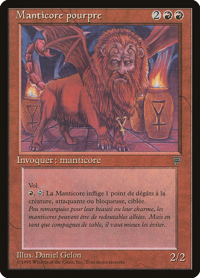 Crimson Manticore (French) - "Manticore pourpre" [Renaissance] | Game Master's Emporium (The New GME)