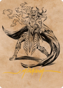 Livaan, Cultist of Tiamat Art Card (Gold-Stamped Signature) [Commander Legends: Battle for Baldur's Gate Art Series] | Game Master's Emporium (The New GME)