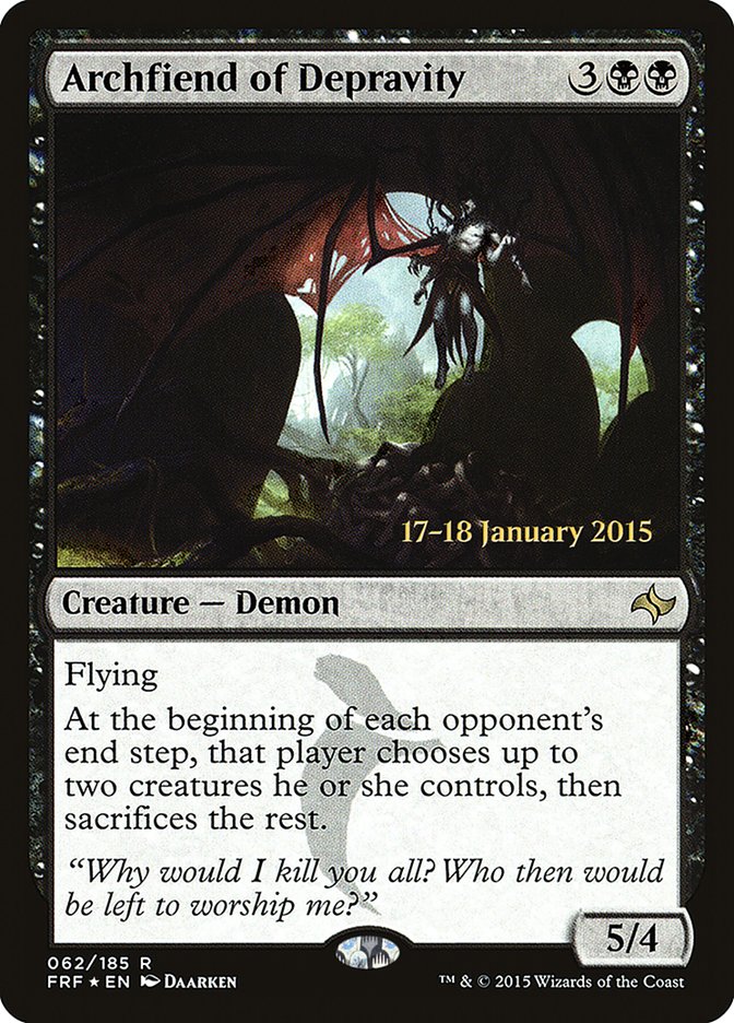 Archfiend of Depravity [Fate Reforged Prerelease Promos] | Game Master's Emporium (The New GME)