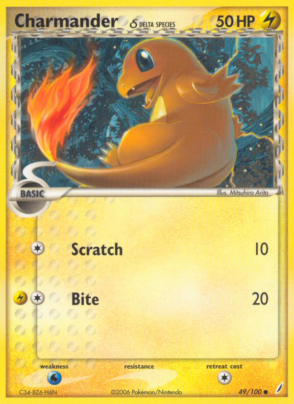 Charmander (49/100) (Delta Species) [EX: Crystal Guardians] | Game Master's Emporium (The New GME)