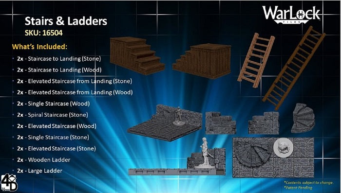 D&D WarLock Stairs & Ladders Tiles 1 | Game Master's Emporium (The New GME)