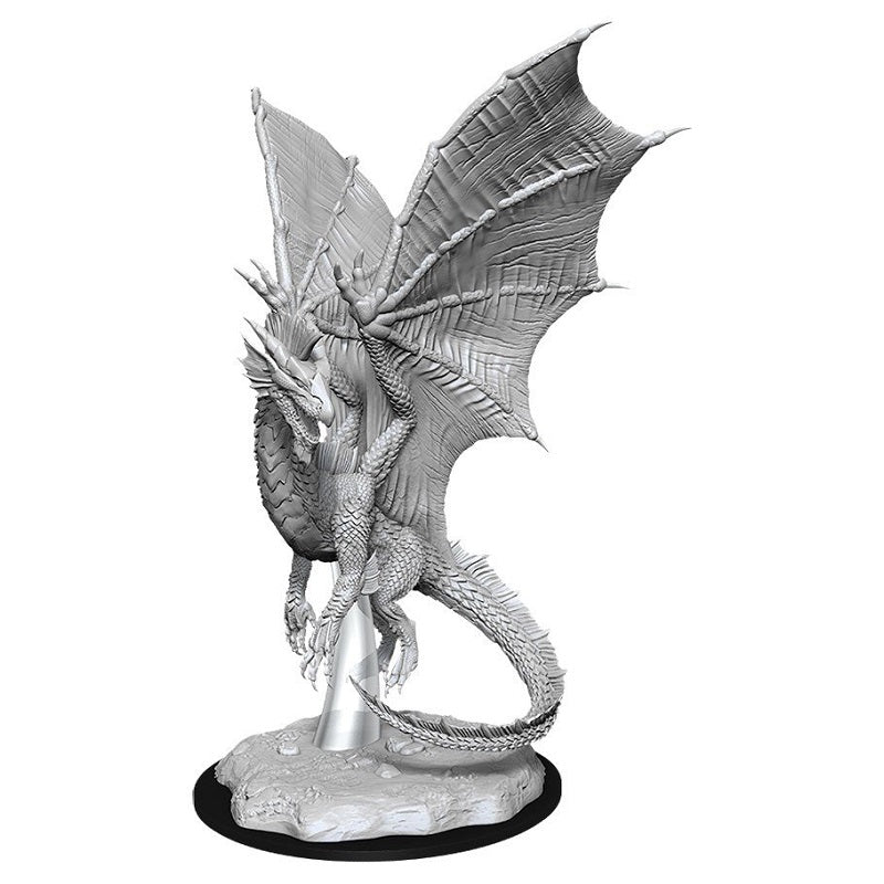 D&D Mini Young Silver Dragon | Game Master's Emporium (The New GME)