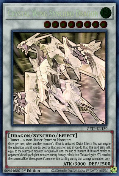 Crystal Wing Synchro Dragon [GFTP-EN130] Ghost Rare | Game Master's Emporium (The New GME)