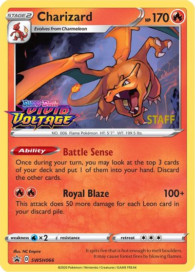 Charizard (SWSH066) (Staff Prerelease Promo) [Sword & Shield: Black Star Promos] | Game Master's Emporium (The New GME)