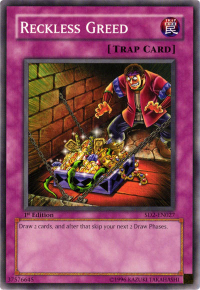 Reckless Greed [SD2-EN027] Common | Game Master's Emporium (The New GME)