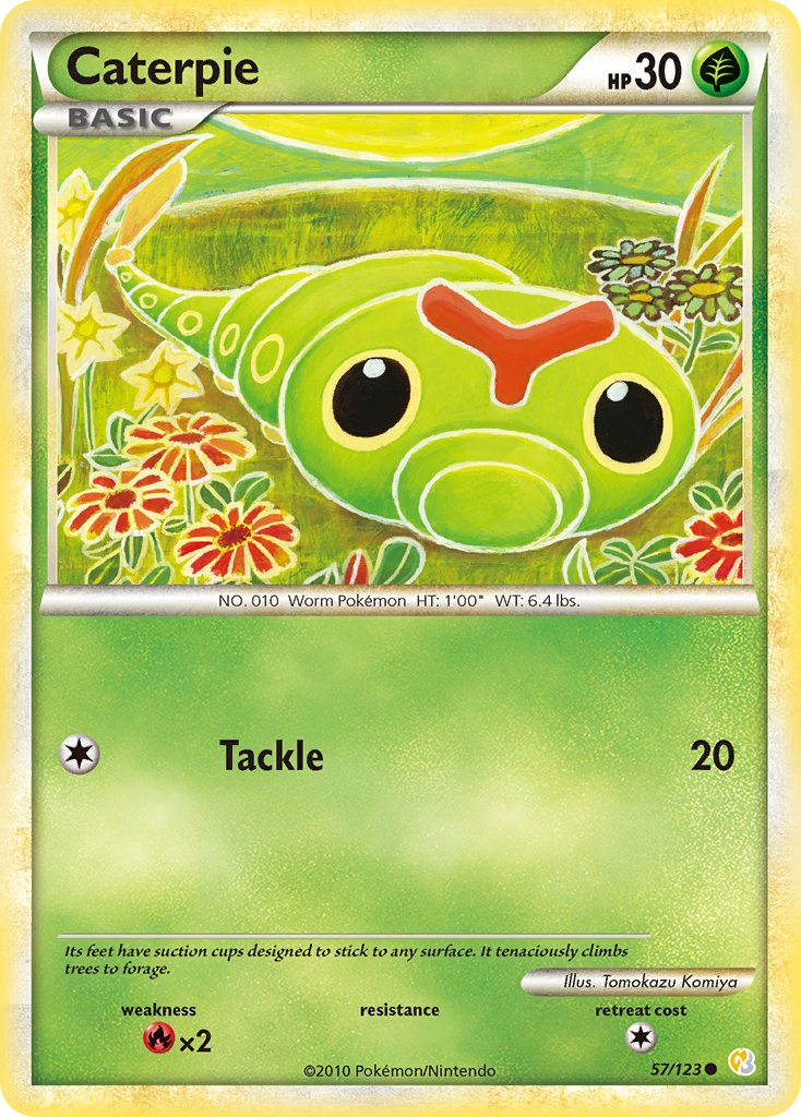 Caterpie (57/123) [HeartGold & SoulSilver: Base Set] | Game Master's Emporium (The New GME)