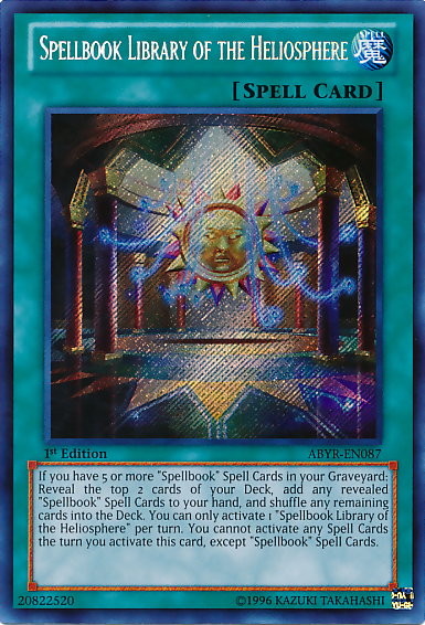 Spellbook Library of the Heliosphere [ABYR-EN087] Secret Rare | Game Master's Emporium (The New GME)