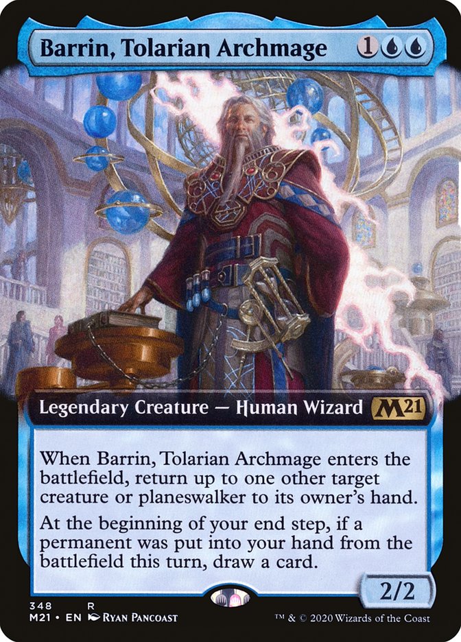 Barrin, Tolarian Archmage (Extended Art) [Core Set 2021] | Game Master's Emporium (The New GME)