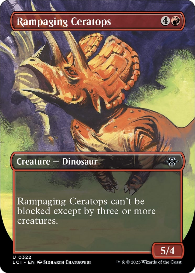 Rampaging Ceratops (Borderless) [The Lost Caverns of Ixalan] | Game Master's Emporium (The New GME)