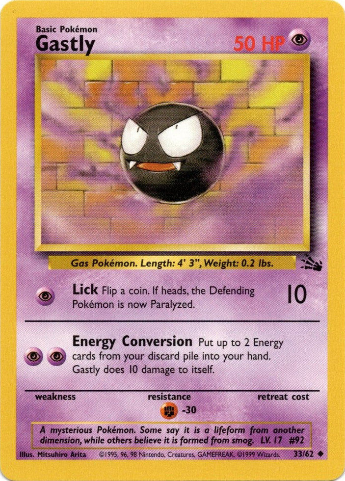 Gastly (33/62) [Fossil Unlimited] | Game Master's Emporium (The New GME)