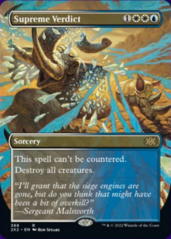 Supreme Verdict (Borderless Alternate Art) [Double Masters 2022] | Game Master's Emporium (The New GME)