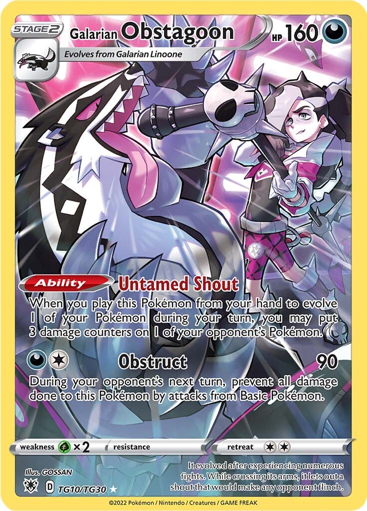 Galarian Obstagoon (TG10/TG30) [Sword & Shield: Astral Radiance] | Game Master's Emporium (The New GME)