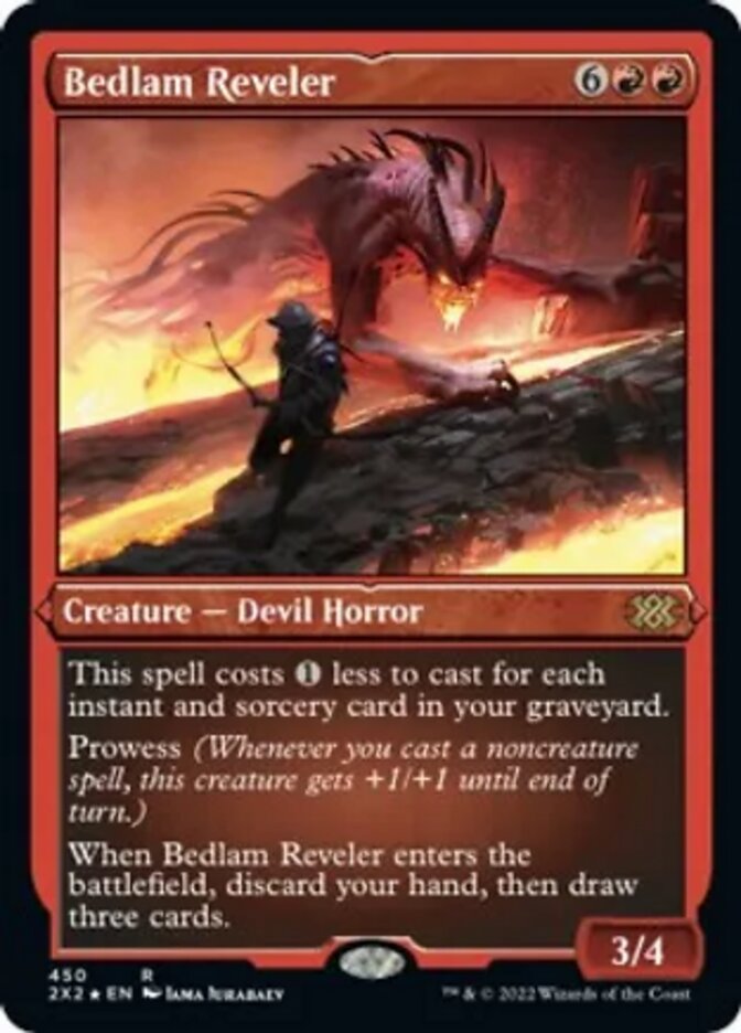 Bedlam Reveler (Foil Etched) [Double Masters 2022] | Game Master's Emporium (The New GME)