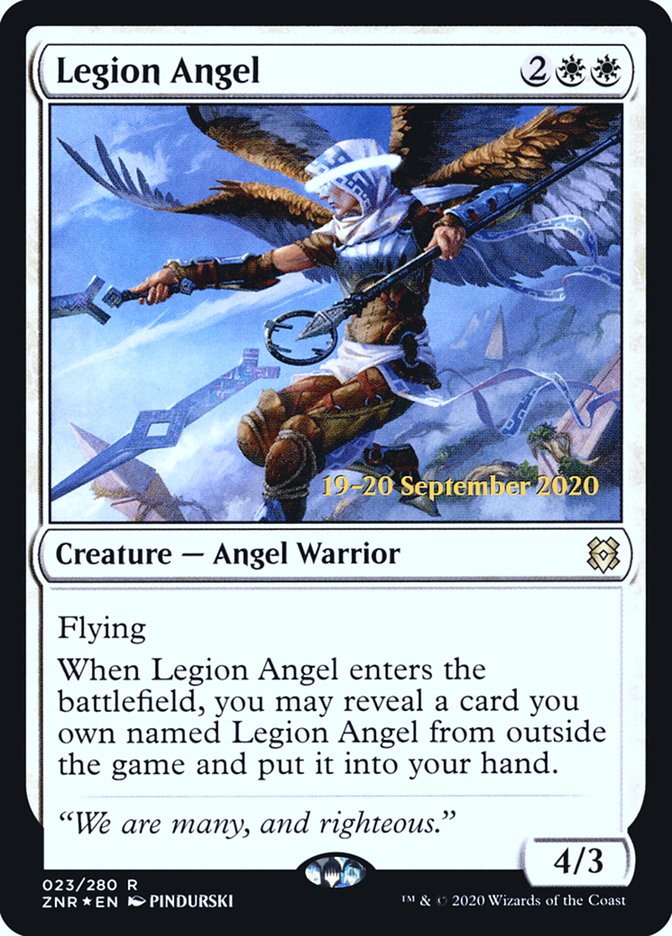Legion Angel [Zendikar Rising Prerelease Promos] | Game Master's Emporium (The New GME)