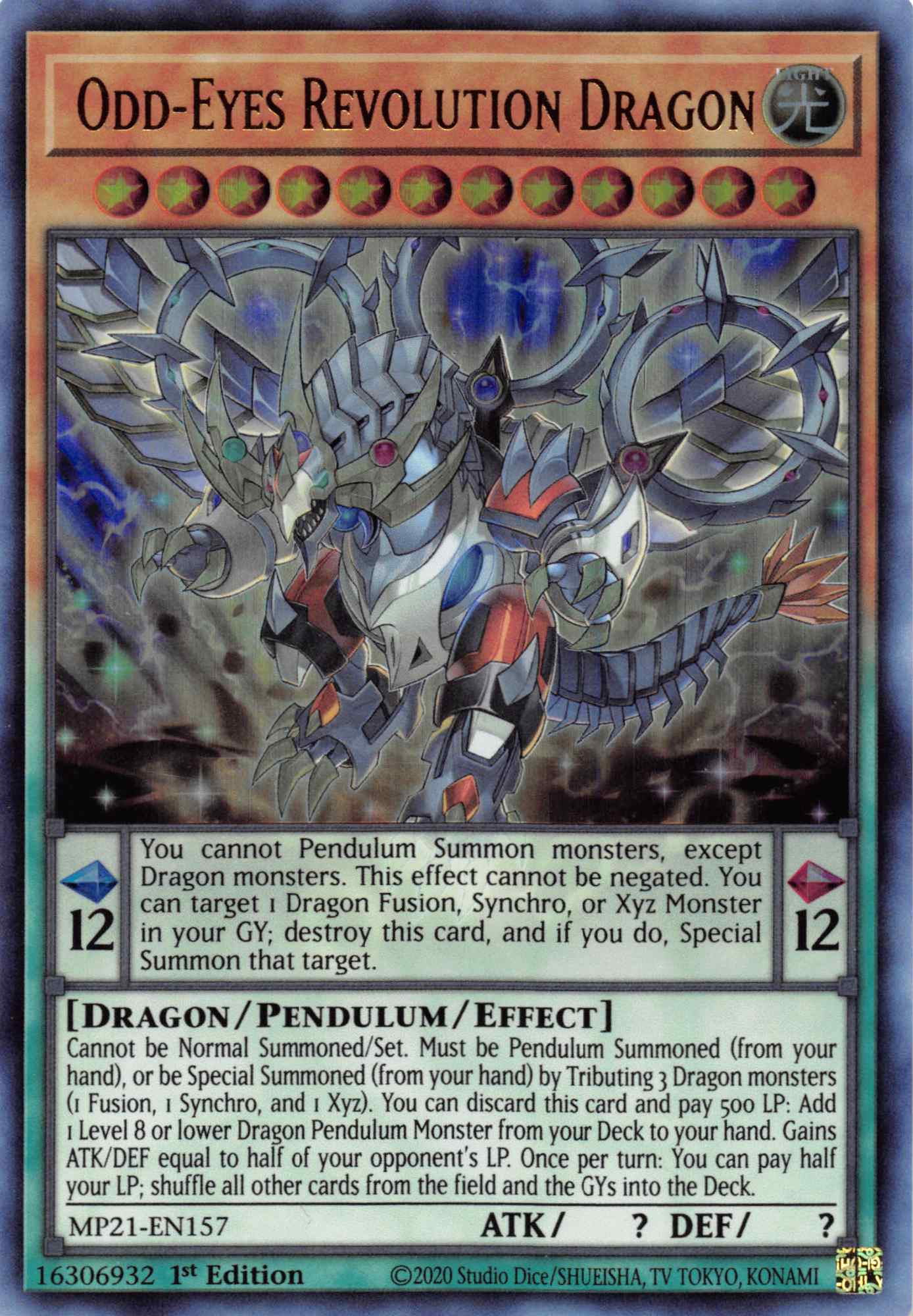 Odd-Eyes Revolution Dragon [MP21-EN157] Ultra Rare | Game Master's Emporium (The New GME)