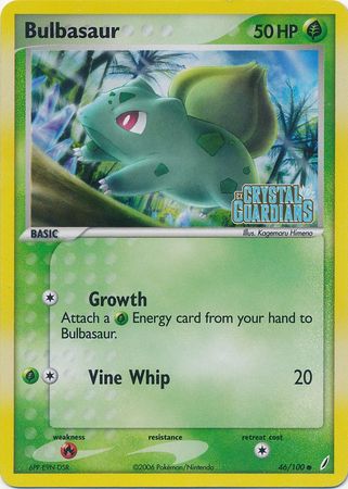 Bulbasaur (46/100) (Stamped) [EX: Crystal Guardians] | Game Master's Emporium (The New GME)