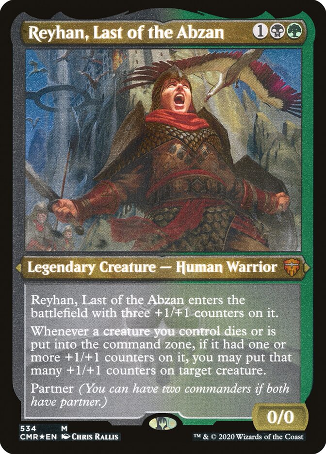 Reyhan, Last of the Abzan (Etched) [Commander Legends] | Game Master's Emporium (The New GME)
