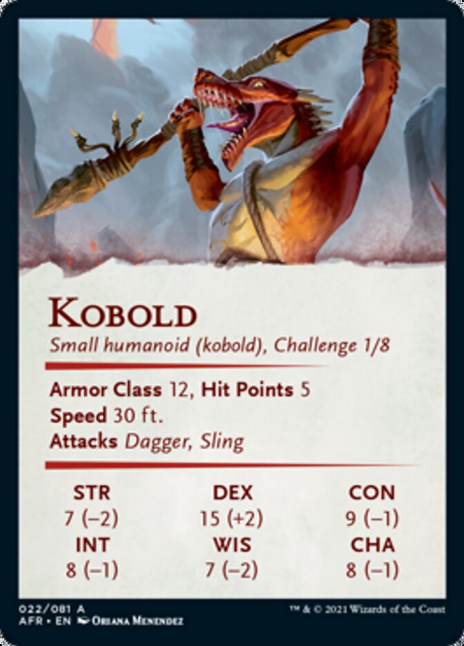 Kobold Art Card (Gold-Stamped Signature) [Dungeons & Dragons: Adventures in the Forgotten Realms Art Series] | Game Master's Emporium (The New GME)