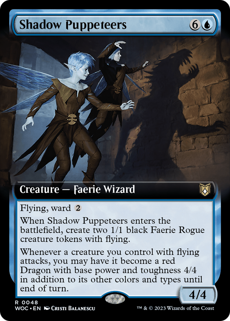 Shadow Puppeteers (Extended Art) [Wilds of Eldraine Commander] | Game Master's Emporium (The New GME)