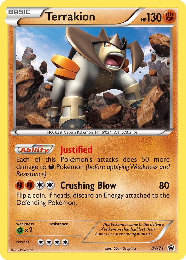 Terrakion (BW71) [Black & White: Black Star Promos] | Game Master's Emporium (The New GME)