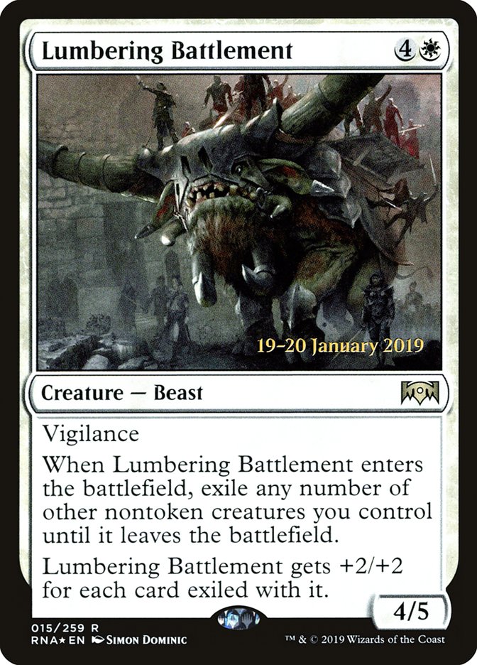 Lumbering Battlement [Ravnica Allegiance Prerelease Promos] | Game Master's Emporium (The New GME)