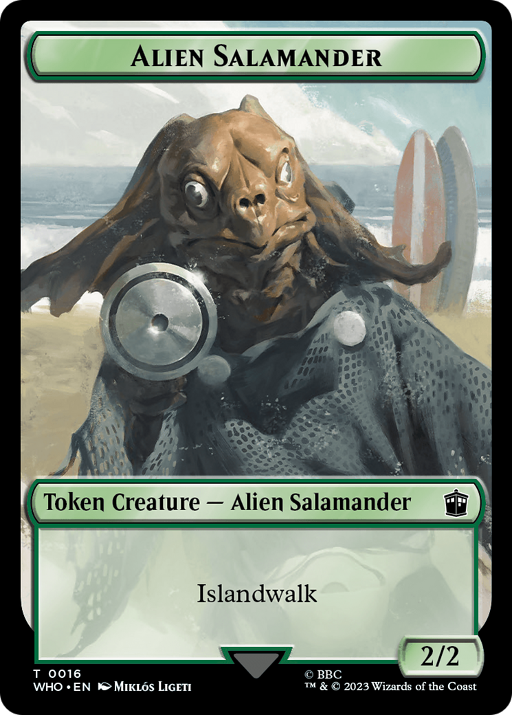 Alien Rhino // Alien Salamander Double-Sided Token [Doctor Who Tokens] | Game Master's Emporium (The New GME)