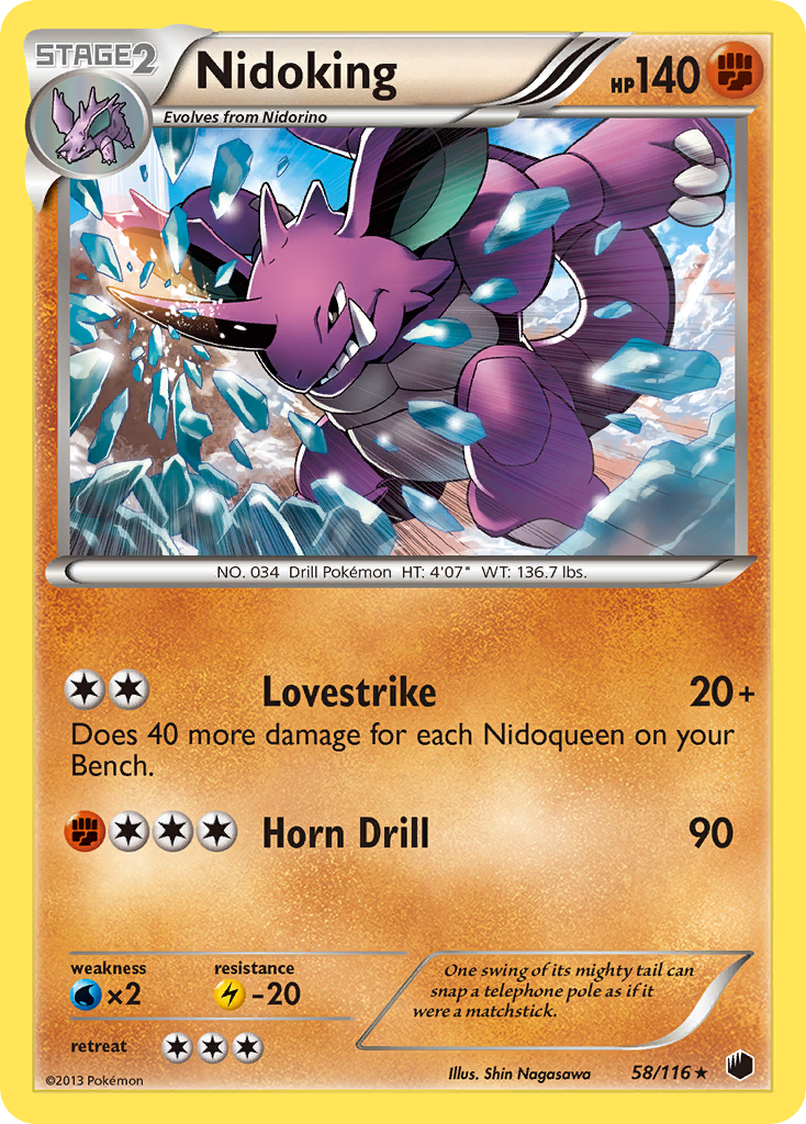 Nidoking (58/116) [Black & White: Plasma Freeze] | Game Master's Emporium (The New GME)