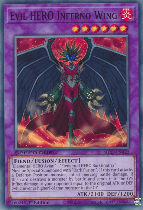 Evil HERO Inferno Wing [SGX3-ENA22] Common | Game Master's Emporium (The New GME)