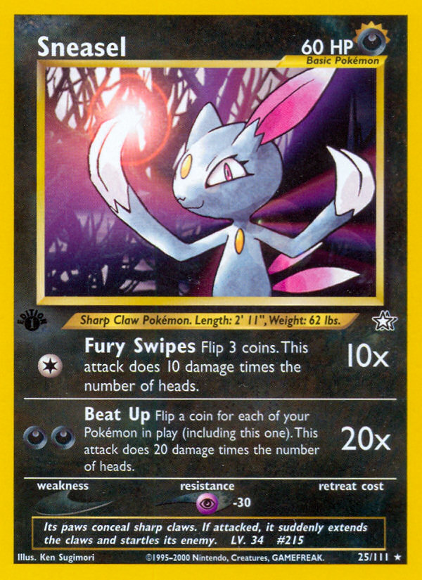 Sneasel (25/111) [Neo Genesis 1st Edition] | Game Master's Emporium (The New GME)