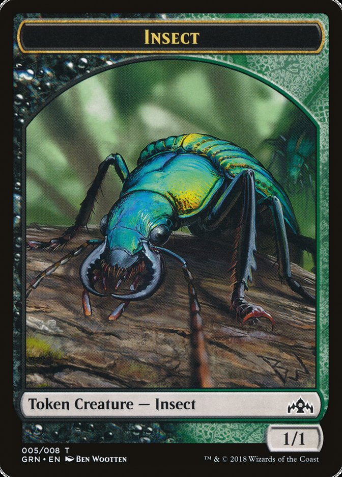 Saproling // Insect Double-Sided Token [Guilds of Ravnica Guild Kit Tokens] | Game Master's Emporium (The New GME)