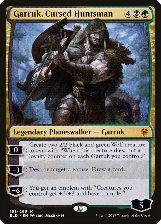 Garruk, Cursed Huntsman [Throne of Eldraine] | Game Master's Emporium (The New GME)