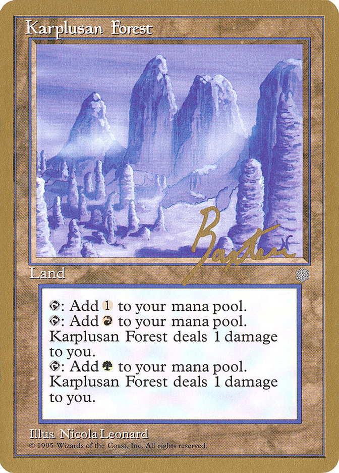 Karplusan Forest (George Baxter) [Pro Tour Collector Set] | Game Master's Emporium (The New GME)