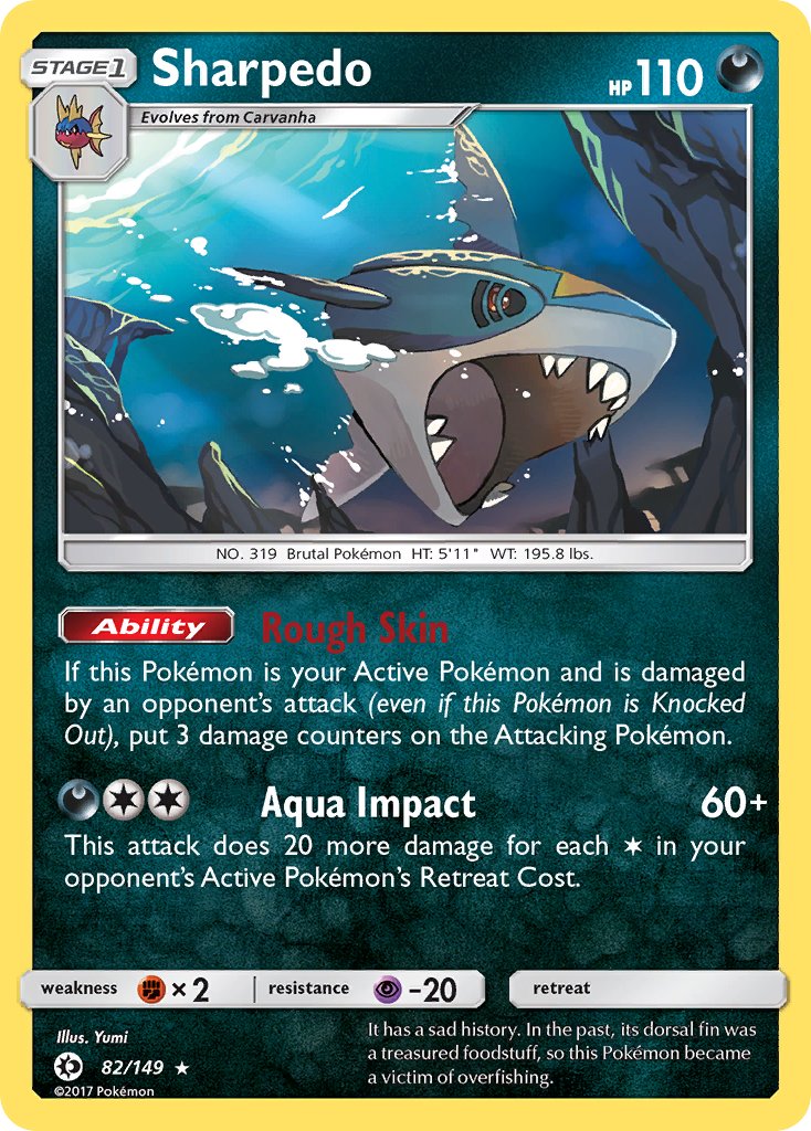 Sharpedo (82/149) (Cosmos Holo) (Blister Exclusive) [Sun & Moon: Base Set] | Game Master's Emporium (The New GME)