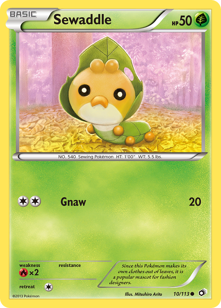 Sewaddle (10/113) [Black & White: Legendary Treasures] | Game Master's Emporium (The New GME)