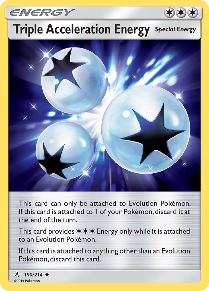 Triple Acceleration Energy (190/214) [Sun & Moon: Unbroken Bonds] | Game Master's Emporium (The New GME)