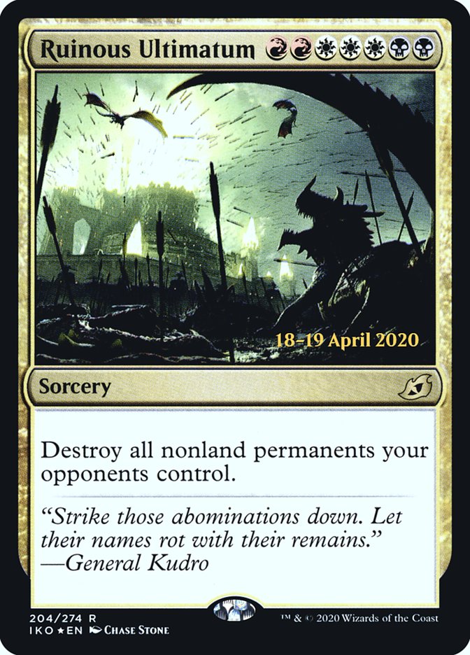 Ruinous Ultimatum [Ikoria: Lair of Behemoths Prerelease Promos] | Game Master's Emporium (The New GME)