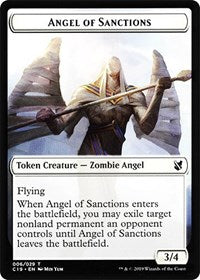 Angel of Sanctions // Horror Double-Sided Token [Commander 2019 Tokens] | Game Master's Emporium (The New GME)