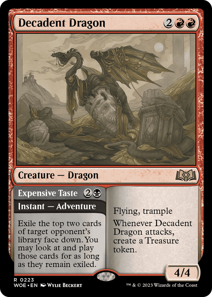 Decadent Dragon // Expensive Taste [Wilds of Eldraine] | Game Master's Emporium (The New GME)