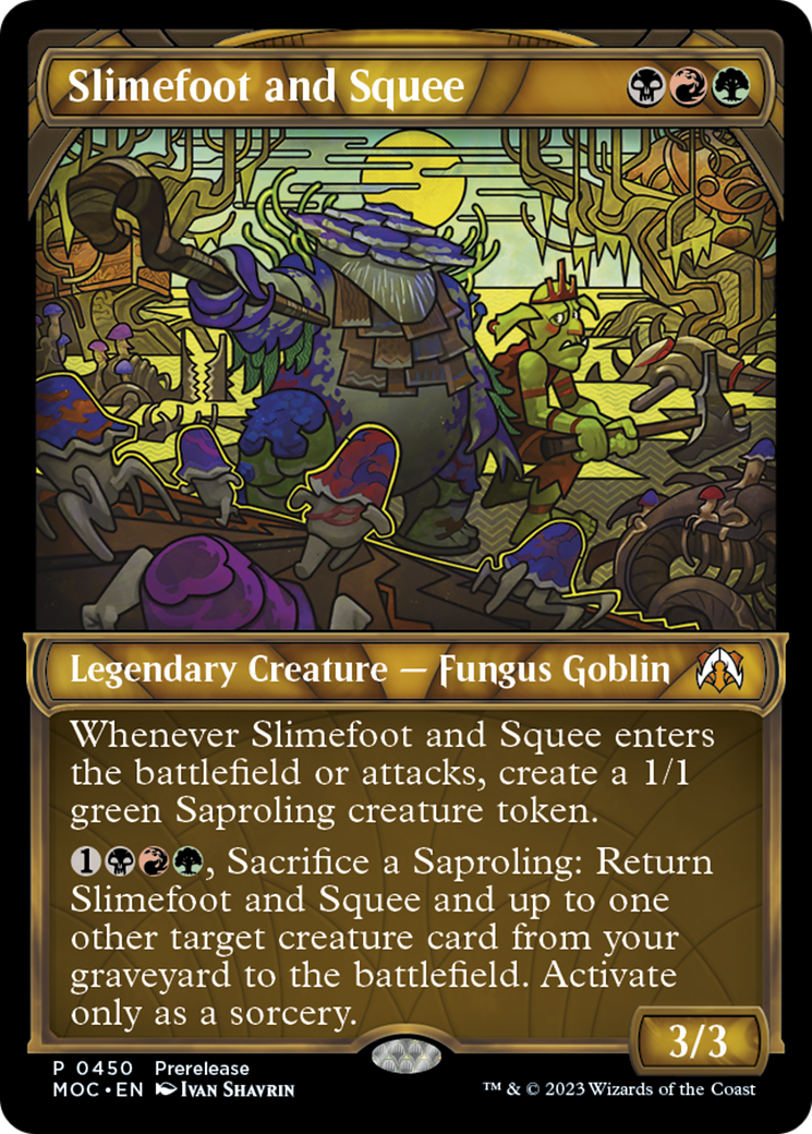 Slimefoot and Squee (Showcase Planar Booster Fun) [March of the Machine Commander Prerelease Promos] | Game Master's Emporium (The New GME)