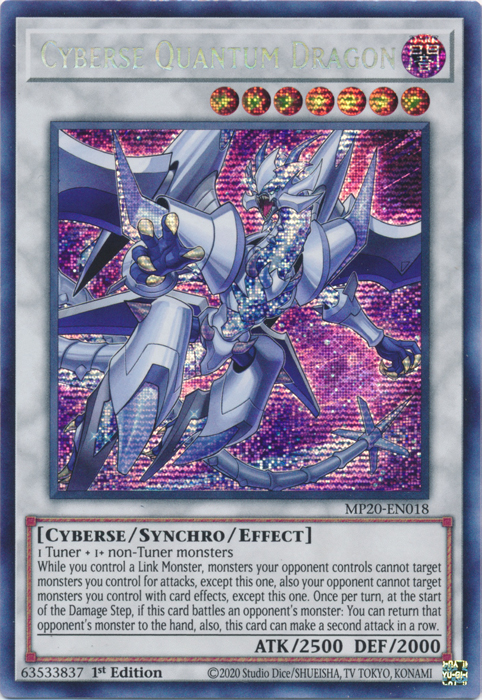 Cyberse Quantum Dragon [MP20-EN018] Prismatic Secret Rare | Game Master's Emporium (The New GME)