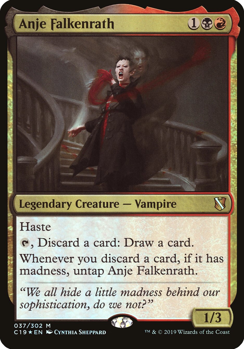 Anje Falkenrath (Oversized) [Commander 2019 Oversized] | Game Master's Emporium (The New GME)