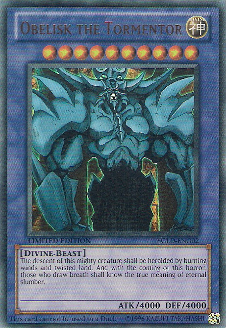 Obelisk the Tormentor [YGLD-ENG02] Ultra Rare | Game Master's Emporium (The New GME)