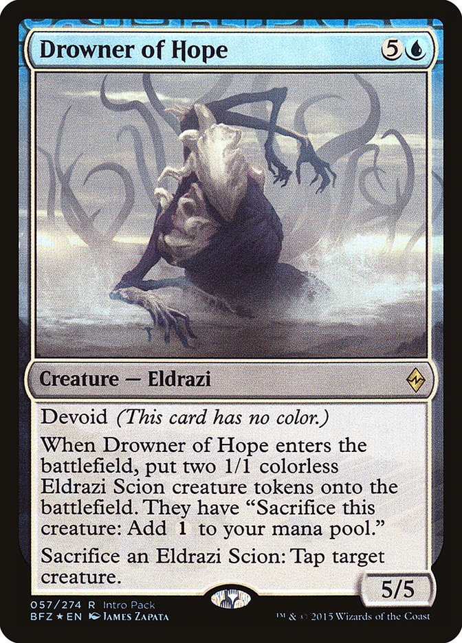 Drowner of Hope (Intro Pack) [Battle for Zendikar Promos] | Game Master's Emporium (The New GME)