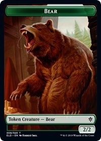 Bear // Food (16) Double-Sided Token [Throne of Eldraine Tokens] | Game Master's Emporium (The New GME)