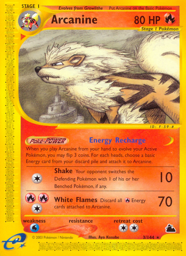 Arcanine (3/144) [Skyridge] | Game Master's Emporium (The New GME)