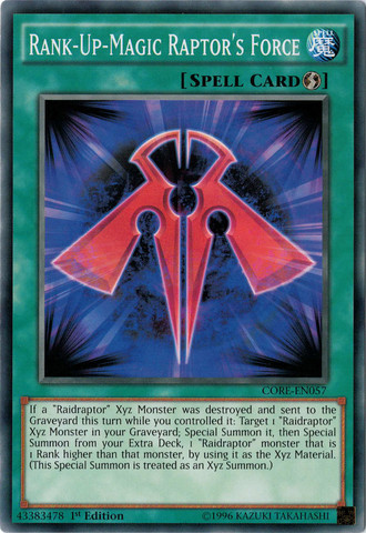Rank-Up-Magic Raptor's Force [CORE-EN057] Common | Game Master's Emporium (The New GME)