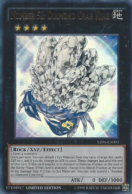 Number 52: Diamond Crab King [YZ06-EN001] Ultra Rare | Game Master's Emporium (The New GME)